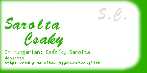 sarolta csaky business card